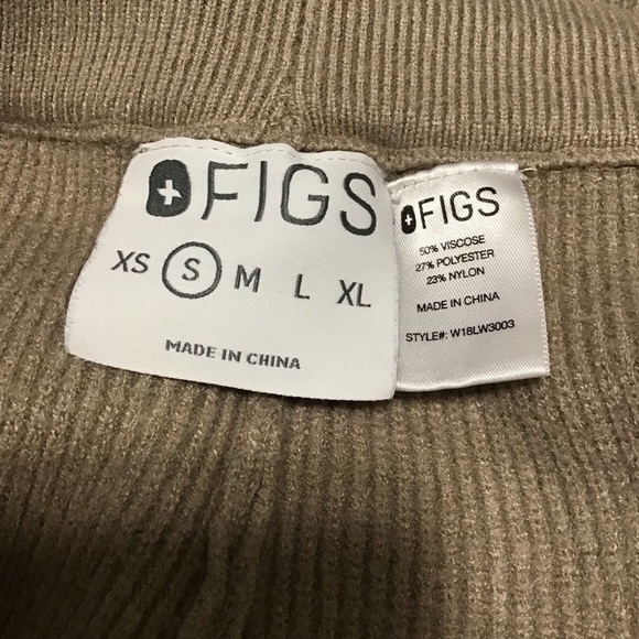 Figs Loungewear Ribbed Knit Pants in Latte Size Small. - Picture 10 of 10